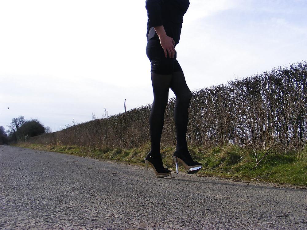 25P High heels and stockings