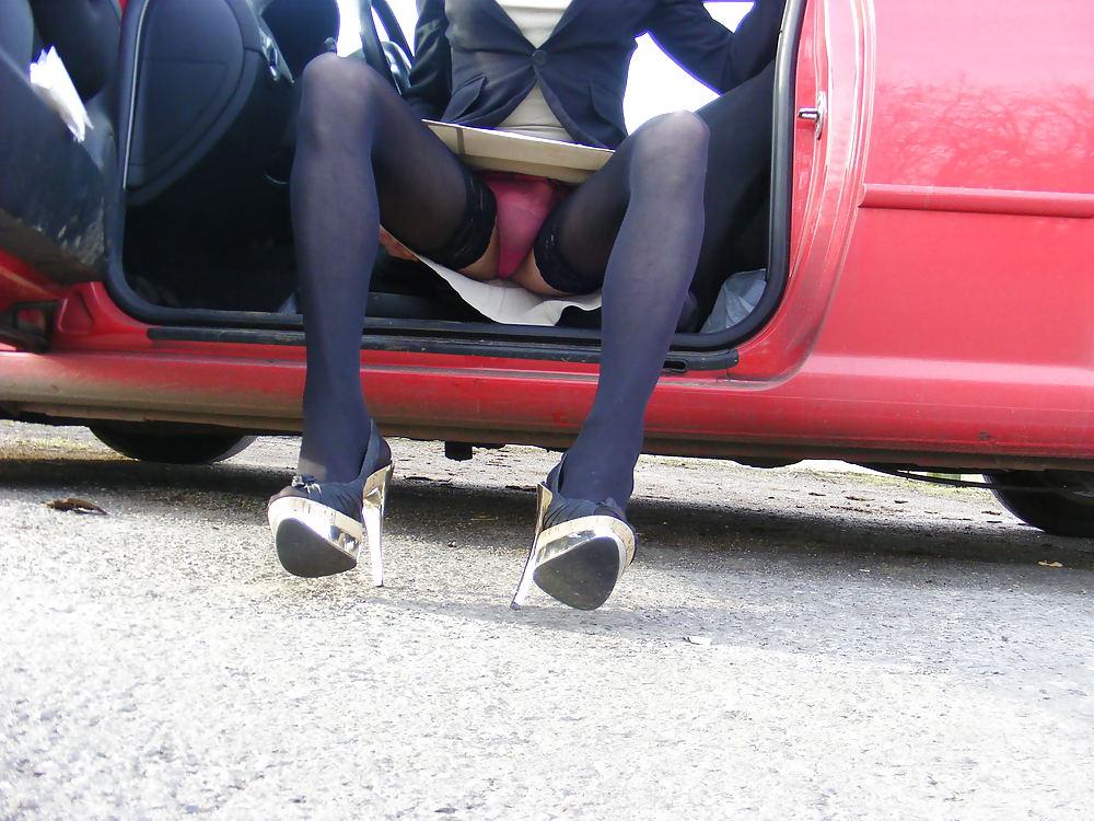 25P High heels and stockings