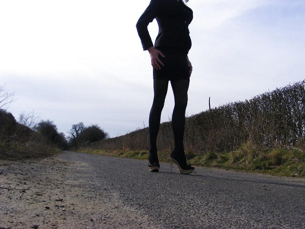 25P High heels and stockings