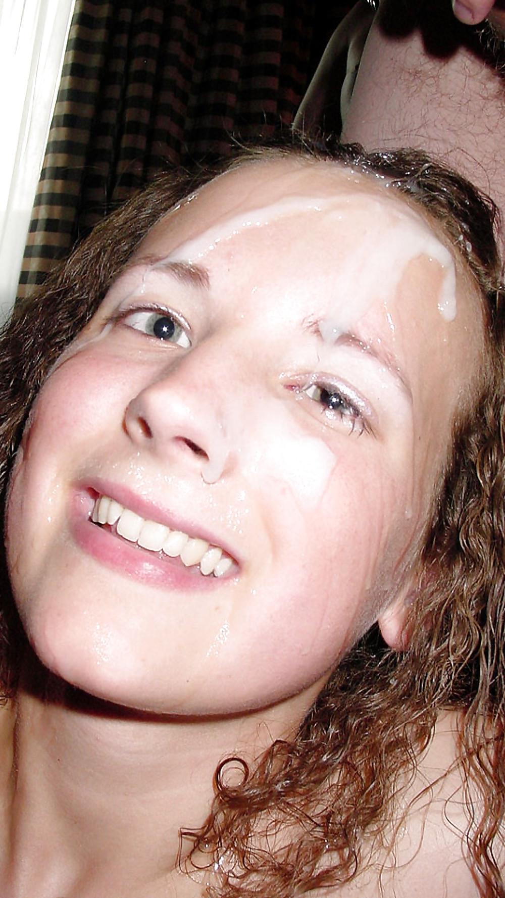 25P Smiling cum sluts. Cum on face with a smile!