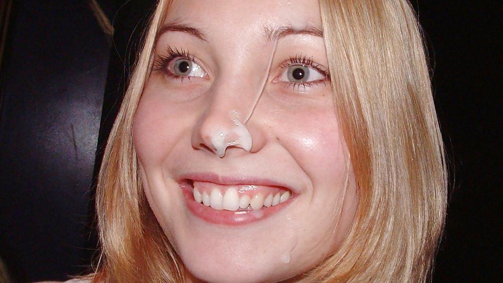 25P Smiling cum sluts. Cum on face with a smile!