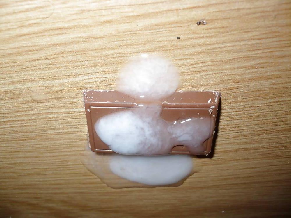 17P Cum on food