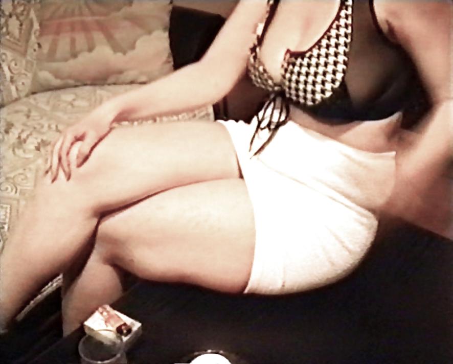 10P SAG - Babe's Big Voluptuous Boobs White Mini Dot Bikini 17