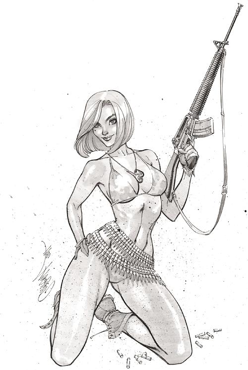 25P Erotic Cartoons 5 - J. Scott Campbell Mix