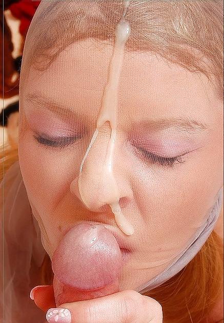 25P Cum on nylon
