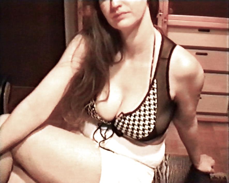 10P SAG - Babe's Big Voluptuous Boobs White Mini Dot Bikini 20