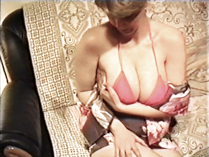 10P SAG - Sexy Big Boobs Wife Tight Grey Costume & Rose Bra 08