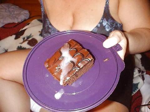 14P Cum on food