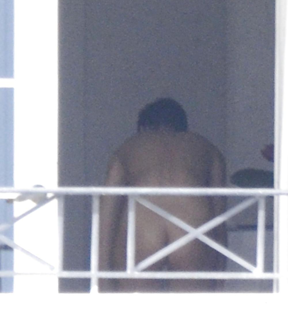 25P Rihanna Naked Ass And Topless Boobs Through Her Balcony