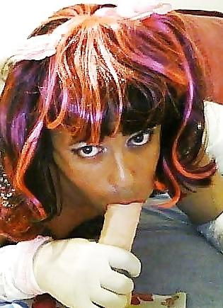 12P Crossdresser Estelle with dildo