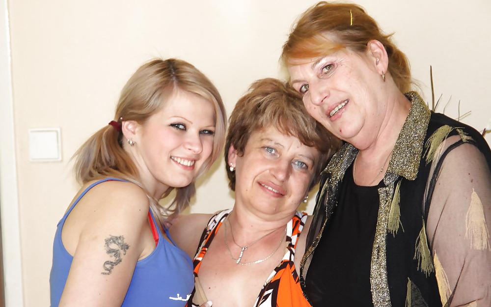16P 2 Old 'N 1 Young Lesbian Gals