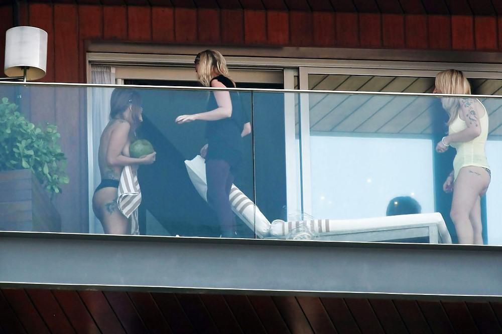 19P Lady Gaga Goes Nearly Nude on Hotel Balcony