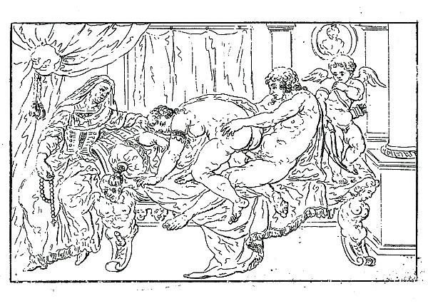 14P Erotic Book Illustrations 3 -  Cabinet of Amor and Venus
