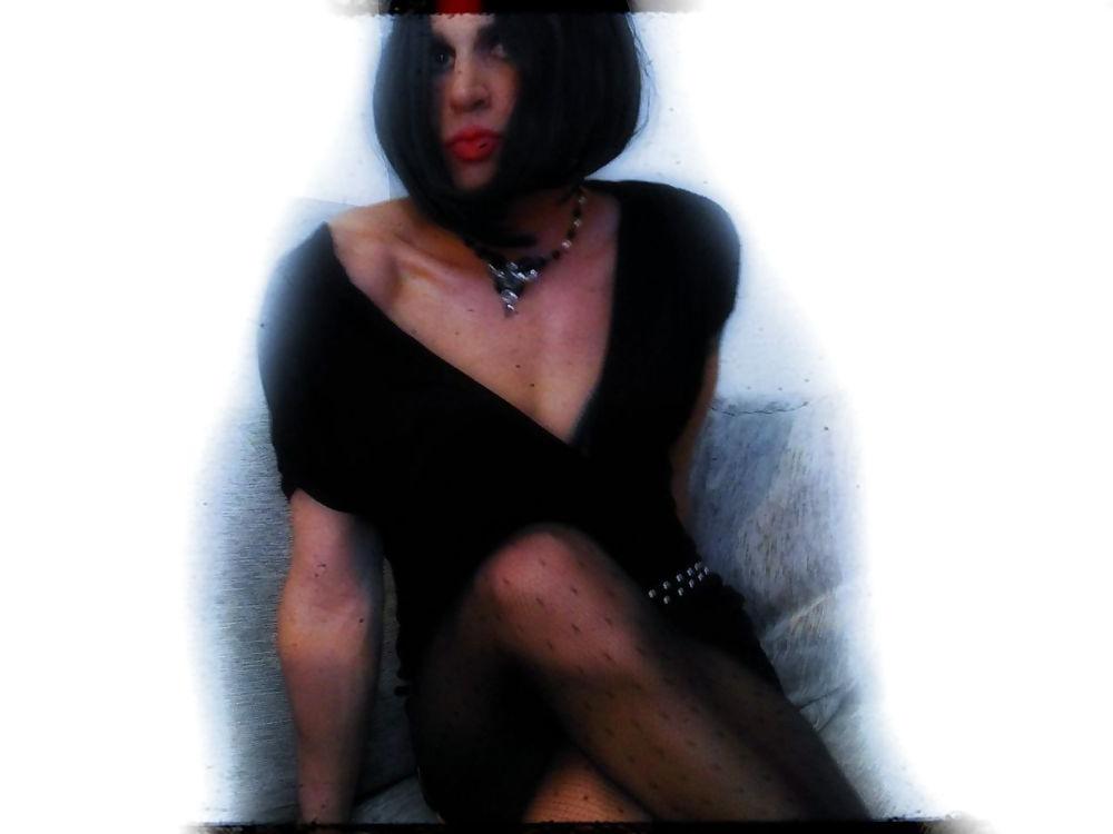 10P Sexy crossdresser posing