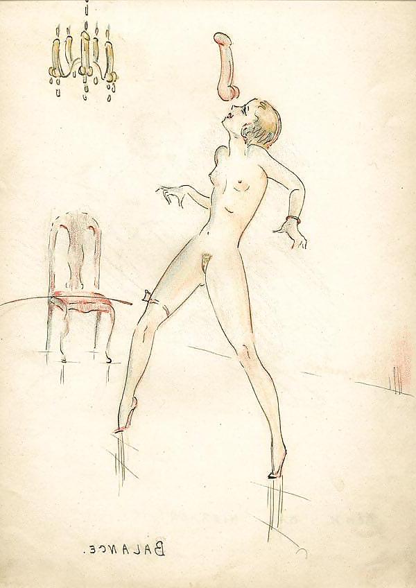 11P Erotic Caricature 3 - Circus of Sex - Artist N.N. (11) 