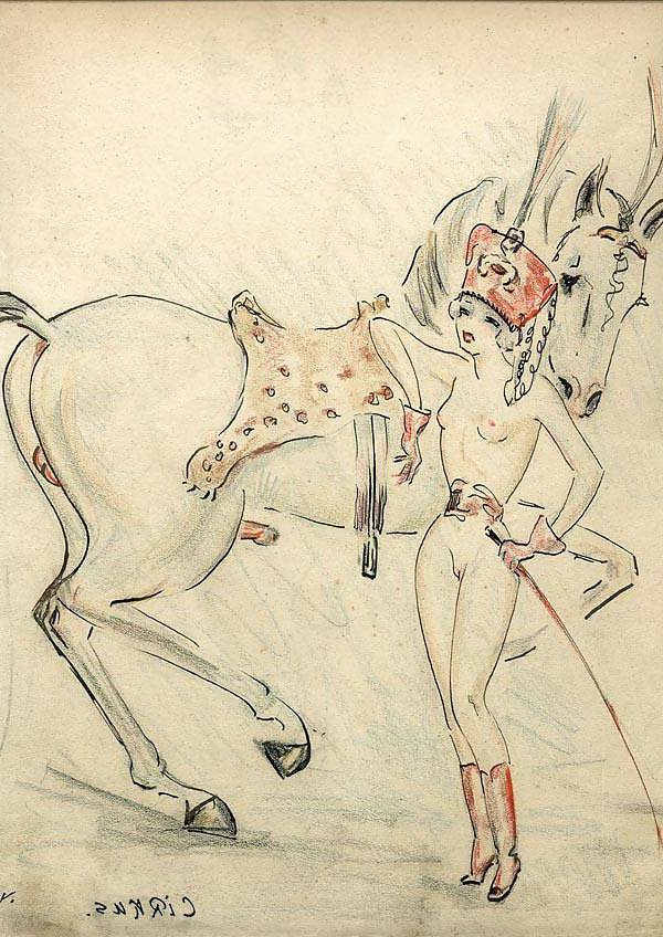 11P Erotic Caricature 3 - Circus of Sex - Artist N.N. (11) 