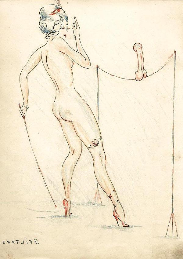 11P Erotic Caricature 3 - Circus of Sex - Artist N.N. (11) 