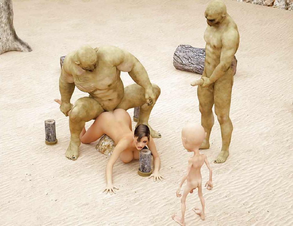 14P 3d big green Monster and Gnoms fuck erotic girl
