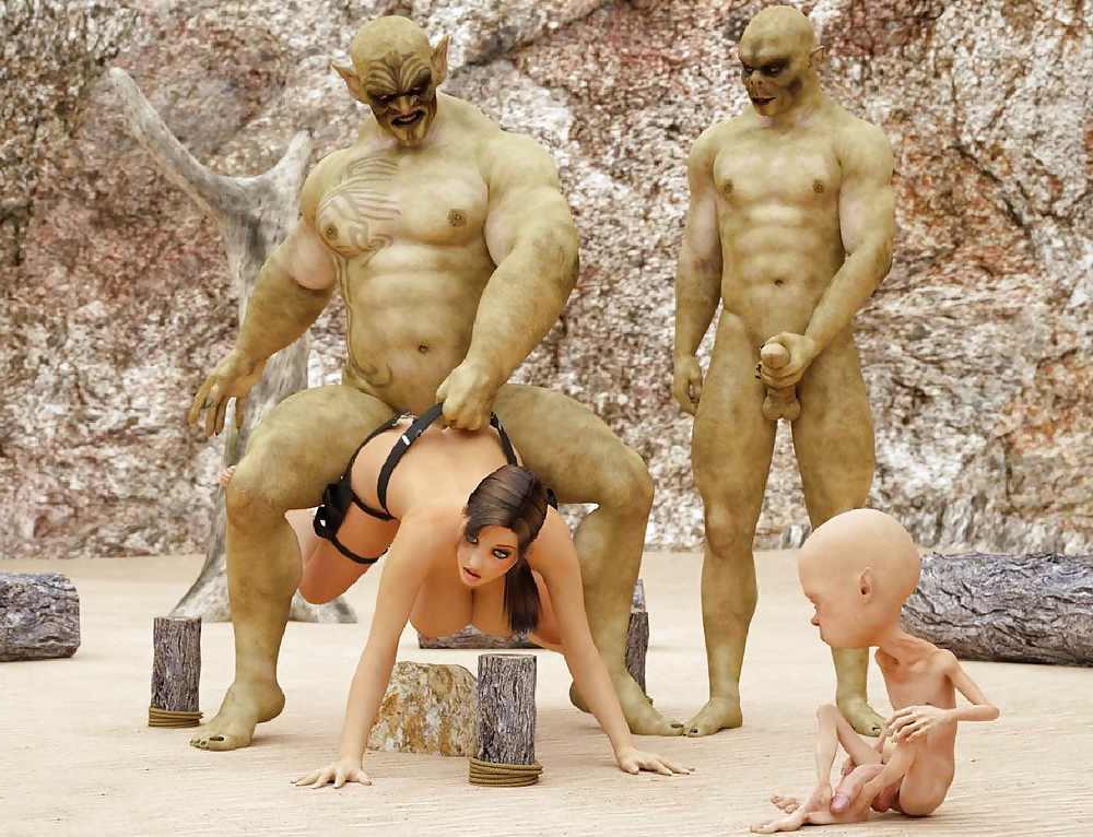 14P 3d big green Monster and Gnoms fuck erotic girl