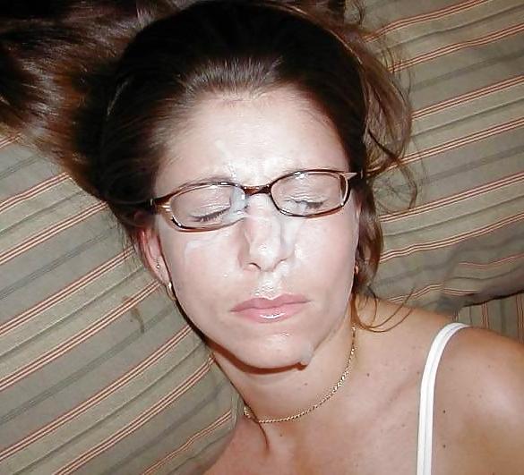 25P Cum on face, cum on glasses, cum everywhere!