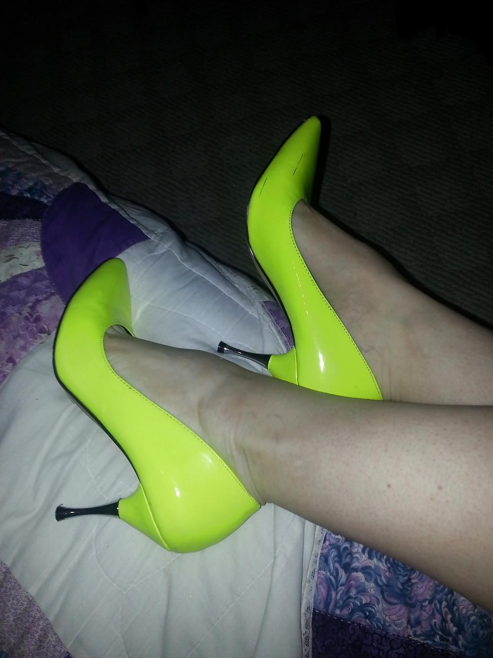 24P Stockings panty hose and heels.