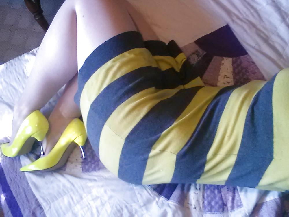 24P Stockings panty hose and heels.
