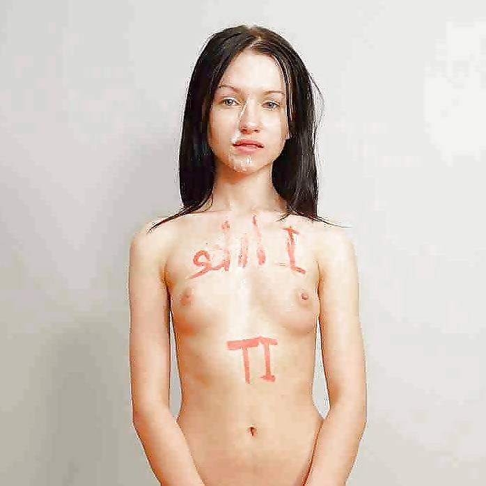 25P Slut writings on whore to humiliate them