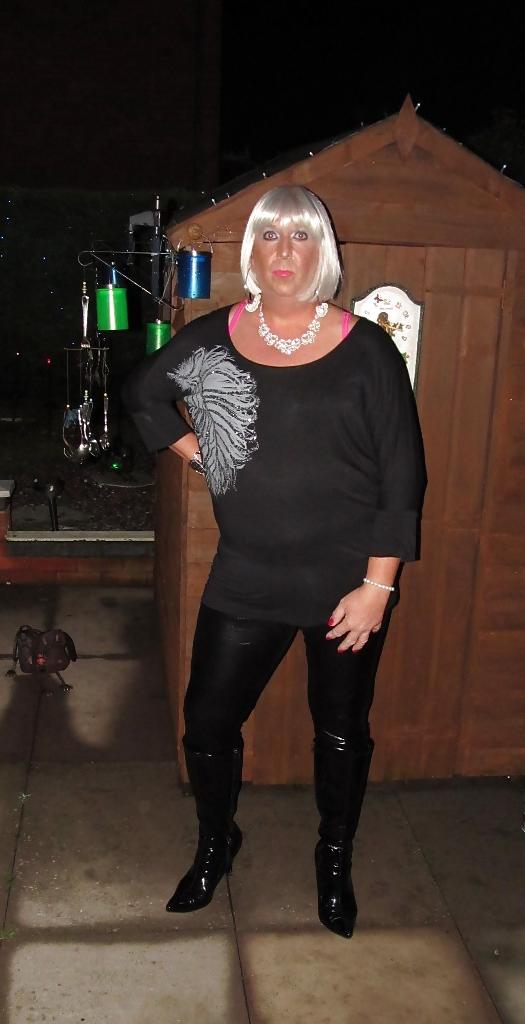 15P Chrissie in shiny boots