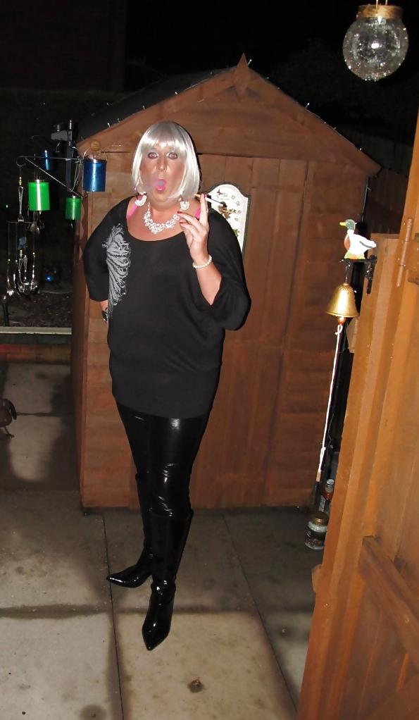 15P Chrissie in shiny boots