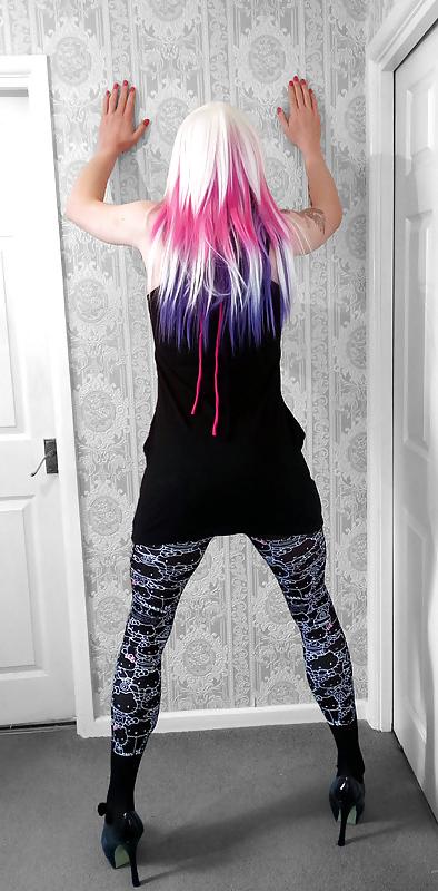 25P Tranny Supersatin  Love Sucks  Emo Goth photo set