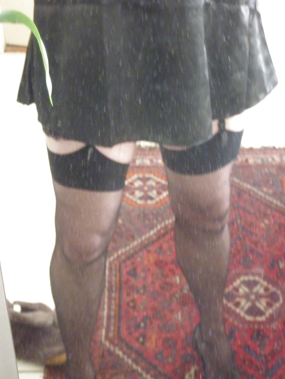 6P BLACK lingerie CROSSDRESSER TV cd PANTY nylons but SLUT 