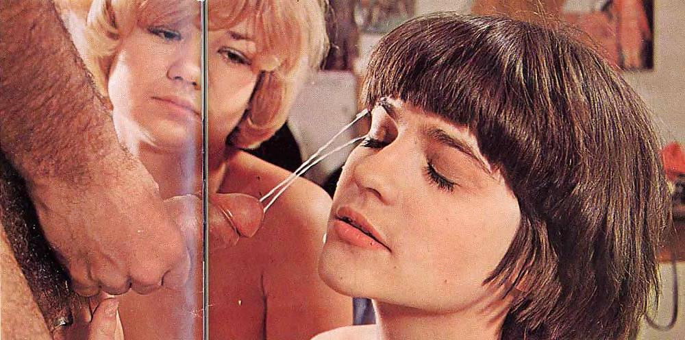 25P SH Retro ladies receiving flying cum 