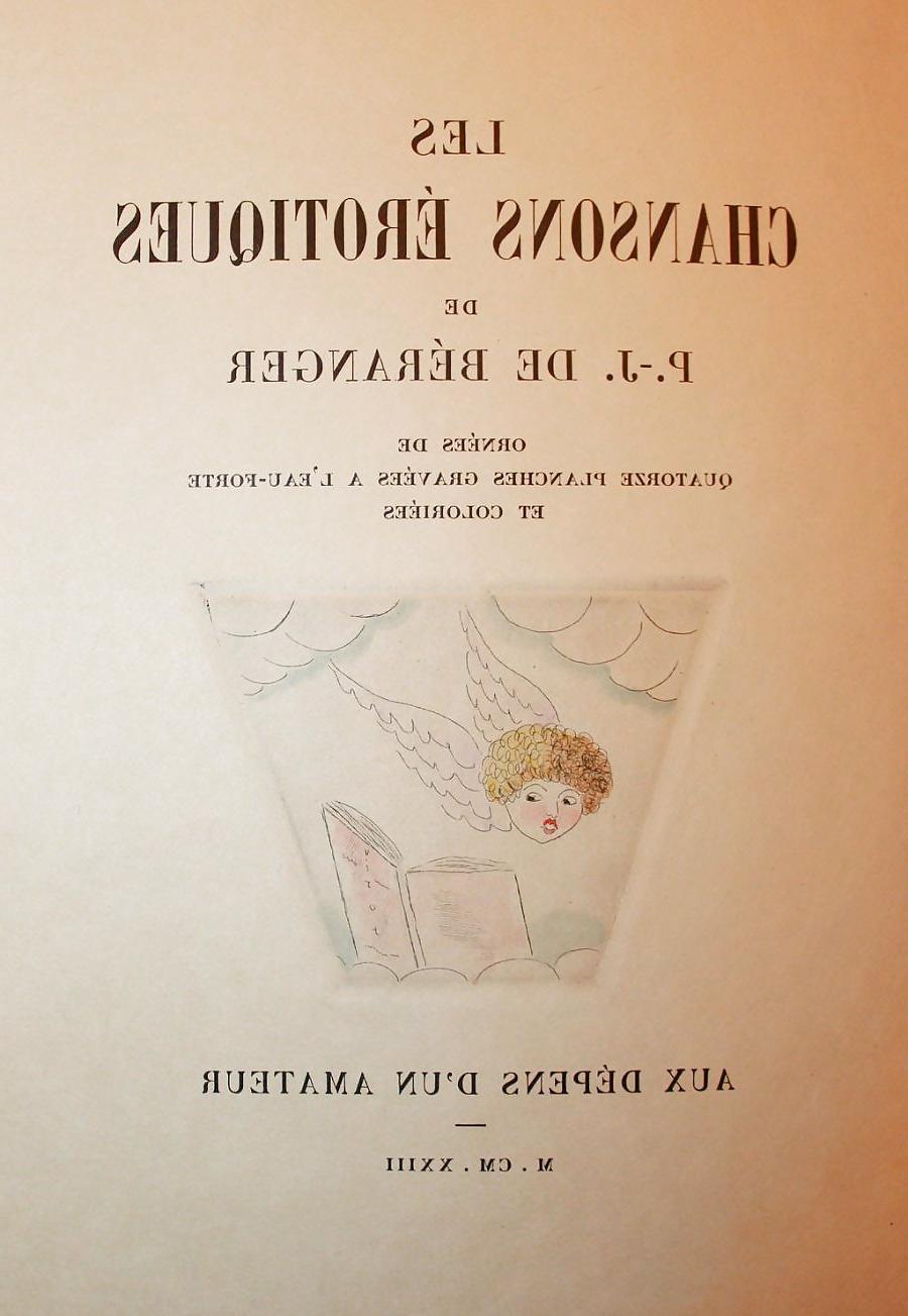 18P Erotic Book Illustration 27 -  Les Chansons Erotiques 