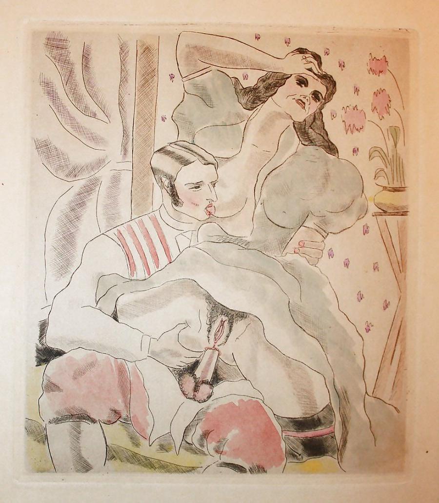 18P Erotic Book Illustration 27 -  Les Chansons Erotiques 