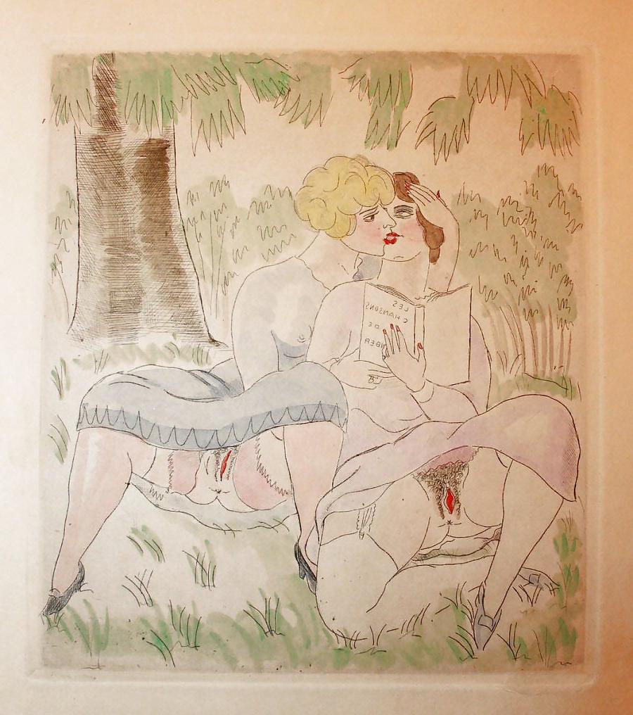 18P Erotic Book Illustration 27 -  Les Chansons Erotiques 