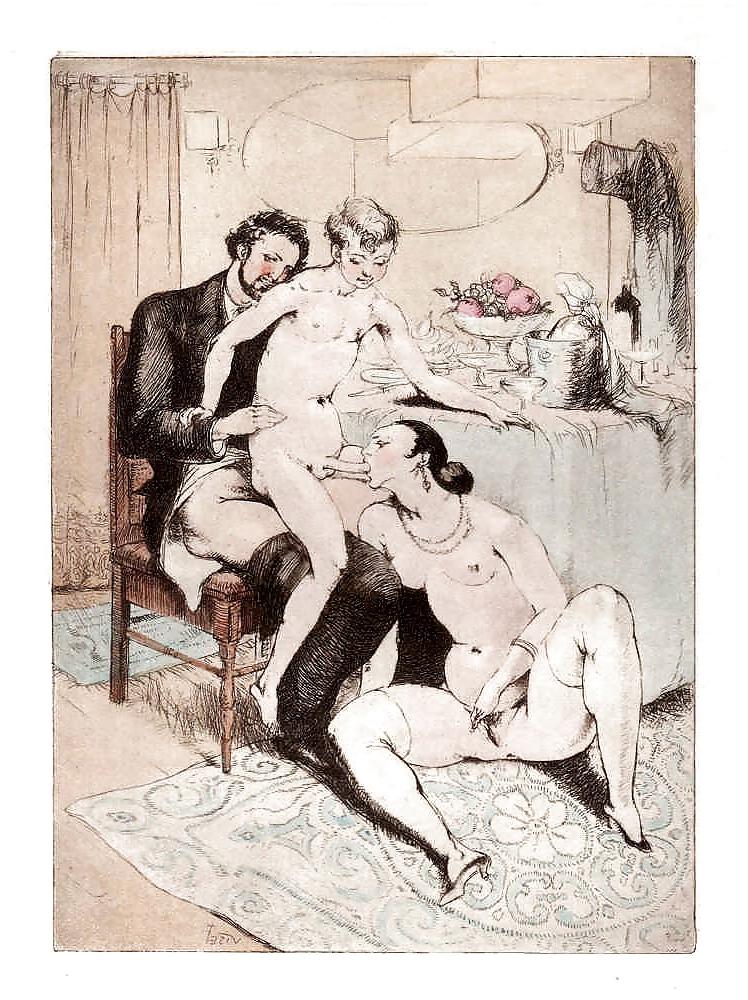 14P Erotic Book Illustration 11 - Les Caprices du Sexe