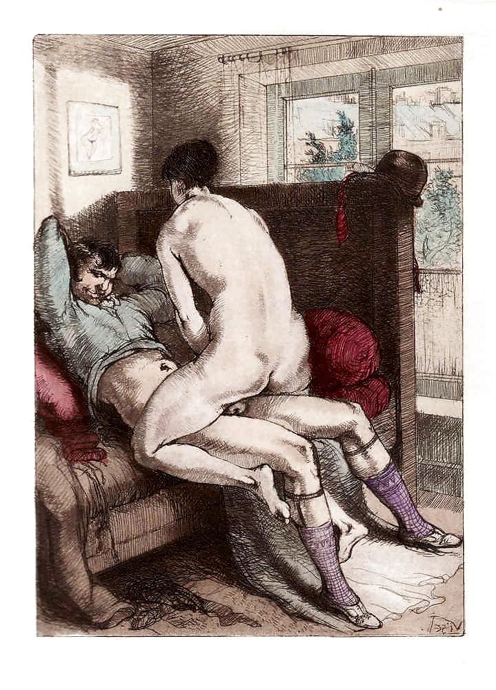 14P Erotic Book Illustration 11 - Les Caprices du Sexe