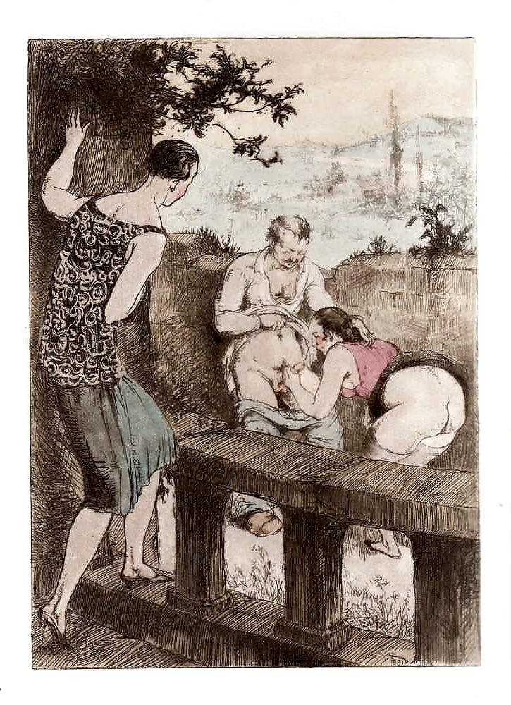 14P Erotic Book Illustration 11 - Les Caprices du Sexe