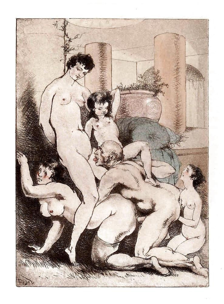 14P Erotic Book Illustration 11 - Les Caprices du Sexe