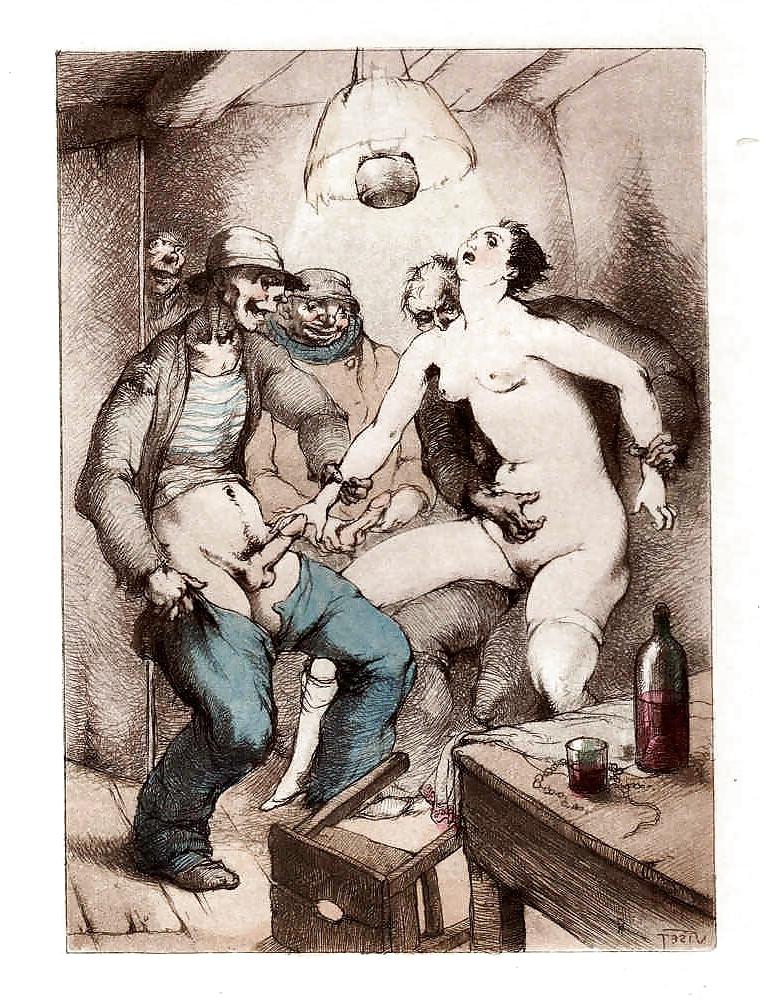 14P Erotic Book Illustration 11 - Les Caprices du Sexe