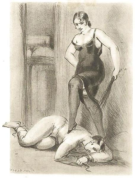 10P Erotic Book Illustration 13 - Dresseuses d Hommes