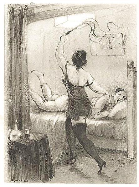 10P Erotic Book Illustration 13 - Dresseuses d Hommes