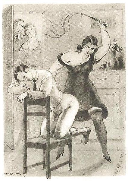 10P Erotic Book Illustration 13 - Dresseuses d Hommes