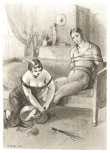 10P Erotic Book Illustration 13 - Dresseuses d Hommes