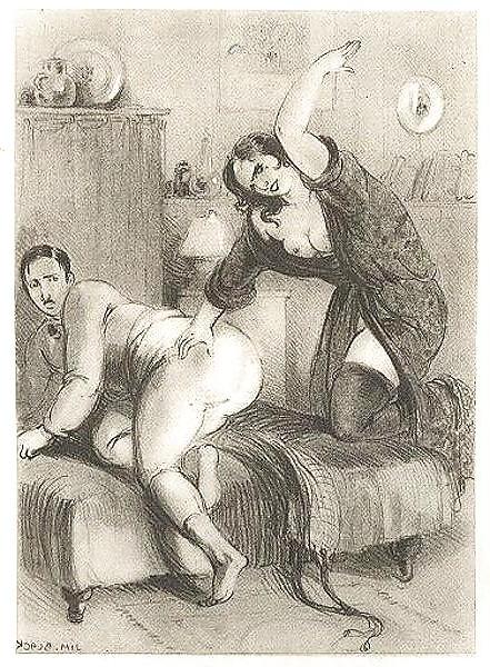 10P Erotic Book Illustration 13 - Dresseuses d Hommes