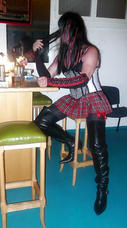 25P Crossdresser serving two guys