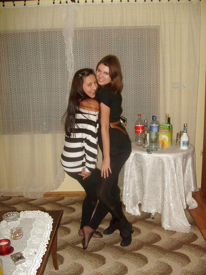 25P Teens in stockings