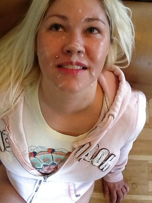 25P Cum on face, clothes and elsewhere.