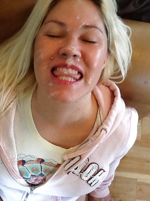 25P Cum on face, clothes and elsewhere.