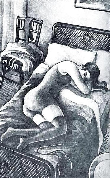 10P Erotic Book Illustration 15 - Les Malheurs de Colette